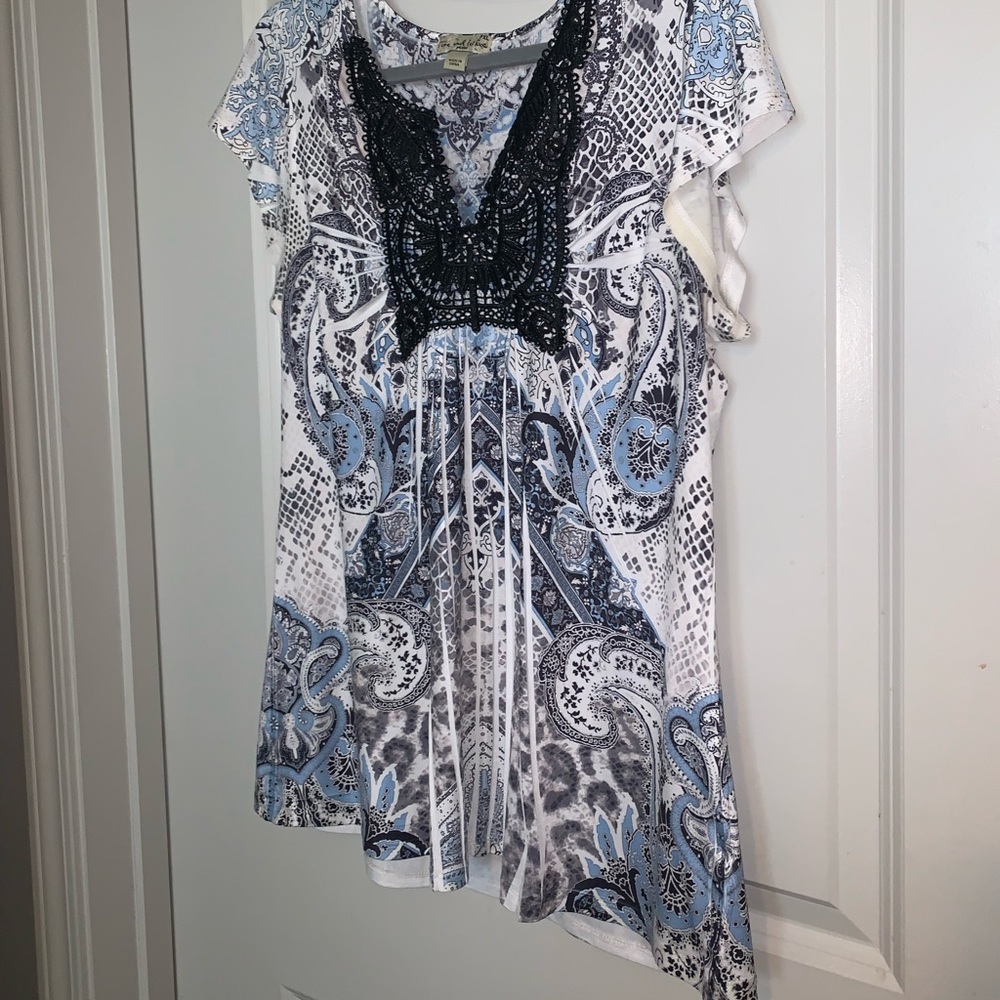Blue Live and Let Live Blue Top